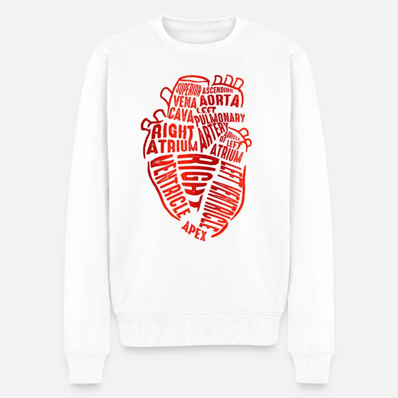 Parties du cœur - Pull Premium bio Homme - blanc