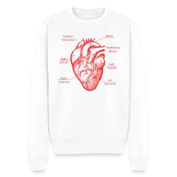 Teile des Herzens - Männer Premium Bio Pullover - Weiß - Vorne - Thijin (182cm)