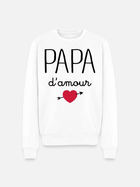 Papa D'Amour - Pull Premium bio Homme - blanc