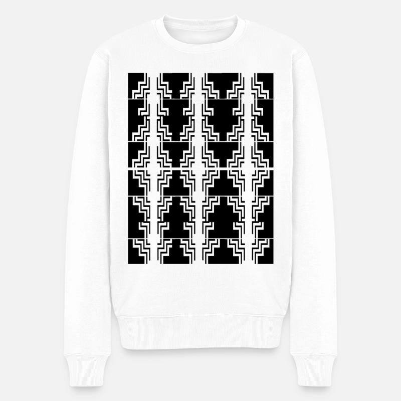 Struktur - Männer Premium Bio Pullover - Weiß