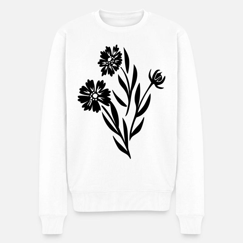 Fleurs fleur enfant fleur fleur idée cadeau - Pull Premium bio Homme - blanc