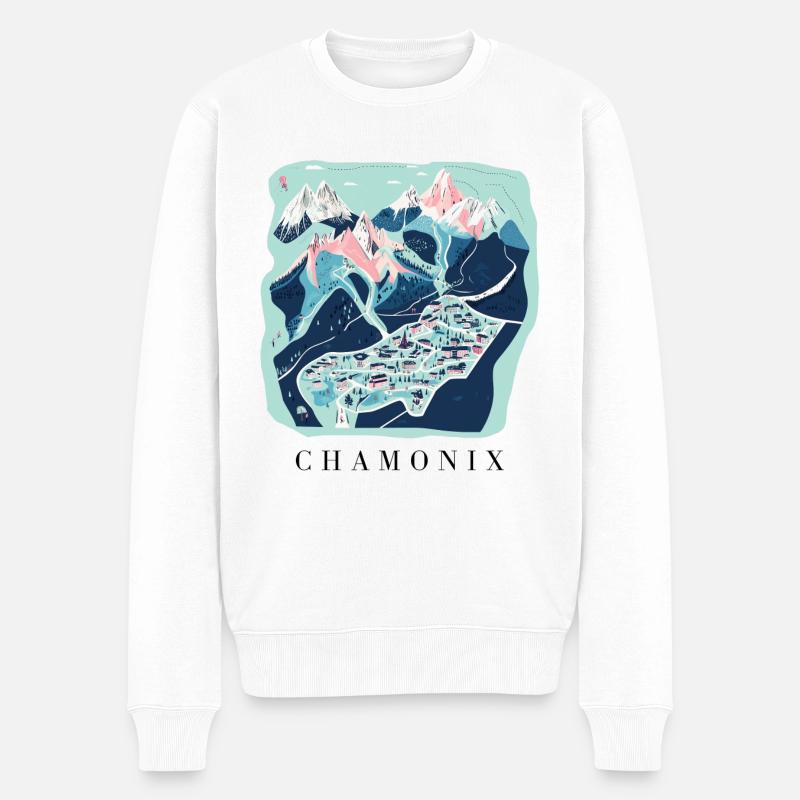 Chamonix - Pull Premium bio Homme - blanc