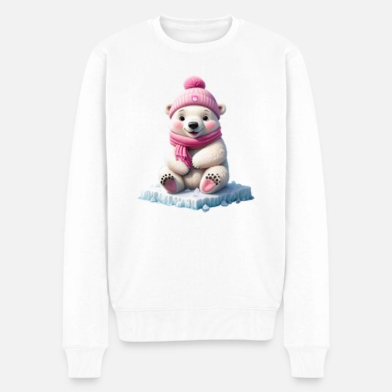 Ours blanc - Pull Premium bio Homme - blanc