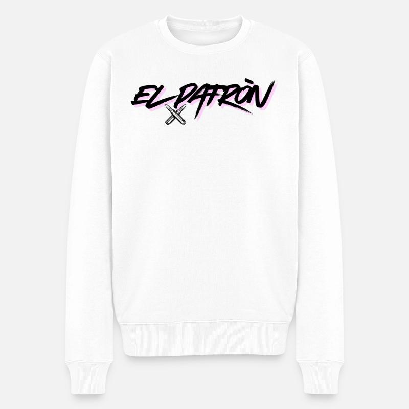 El Patrón – Latino Style Print - Männer Premium Bio Pullover - Weiß
