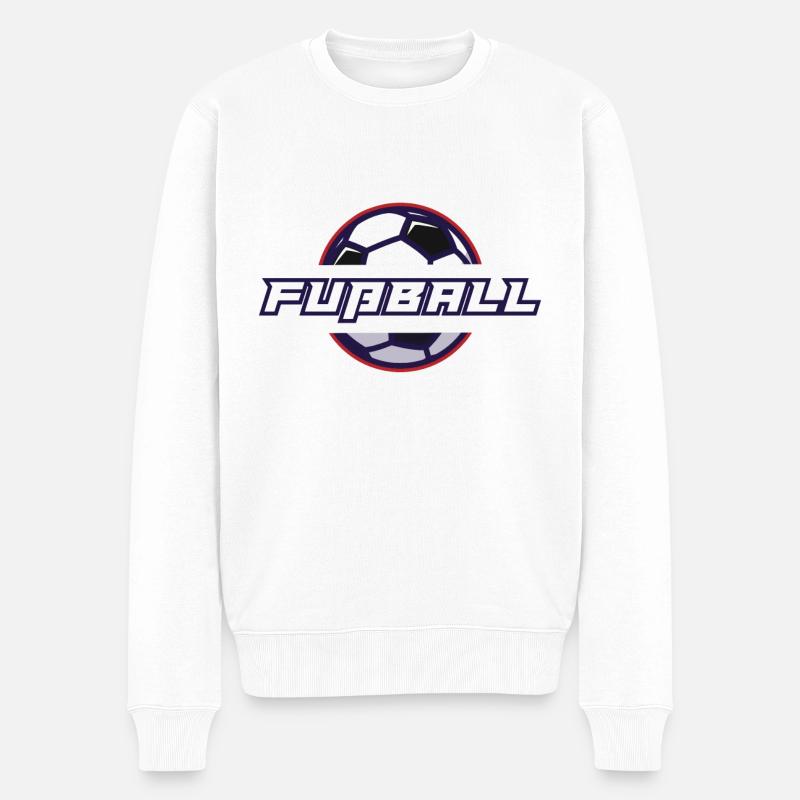 Fußball - Fußball - Männer Premium Bio Pullover - Weiß