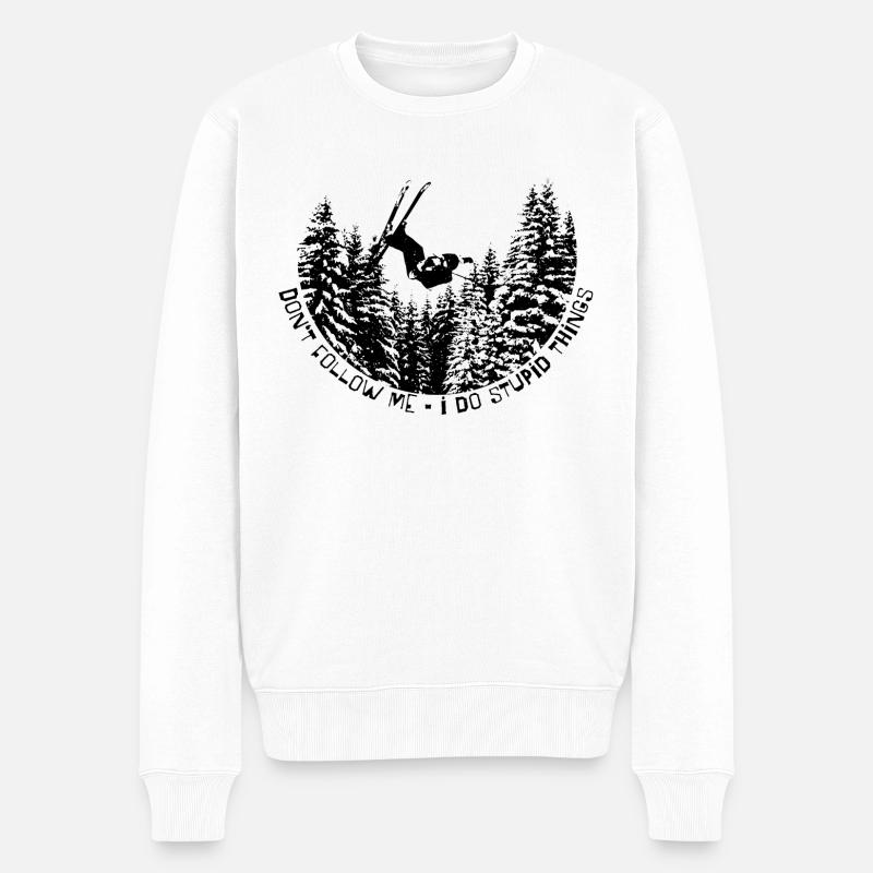 Ski Ski Hiver - Pull Premium bio Homme - blanc