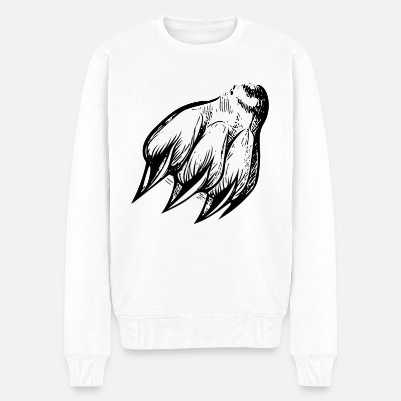 Patte de griffe dangereuse - Pull Premium bio Homme - blanc