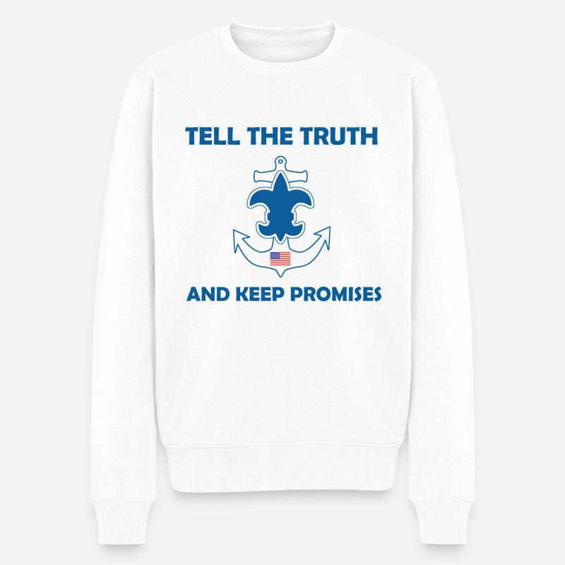 Scouts de mer Loi Vœu - Pull Premium bio Homme - blanc