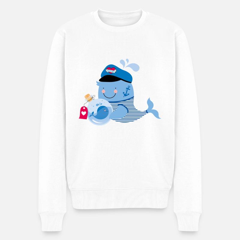 Wale - Männer Premium Bio Pullover - Weiß