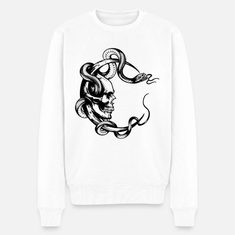 CRÂNE - Pull Premium bio Homme - blanc