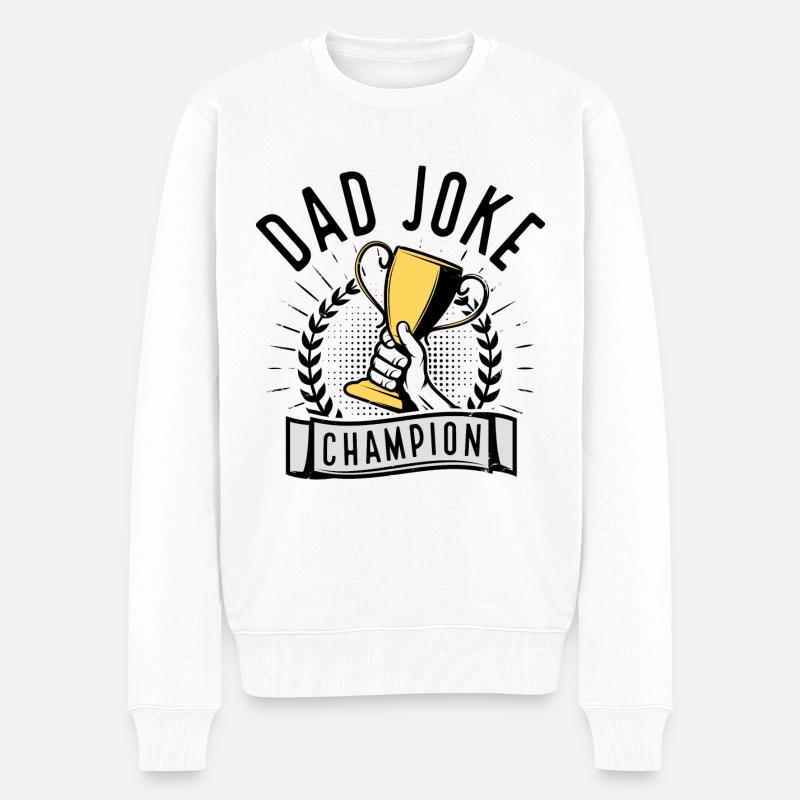Papa Joke Champion - Pull Premium bio Homme - blanc
