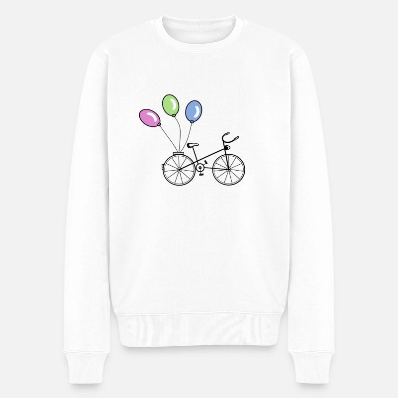 Vélo à traction arrière - Pull Premium bio Homme - blanc