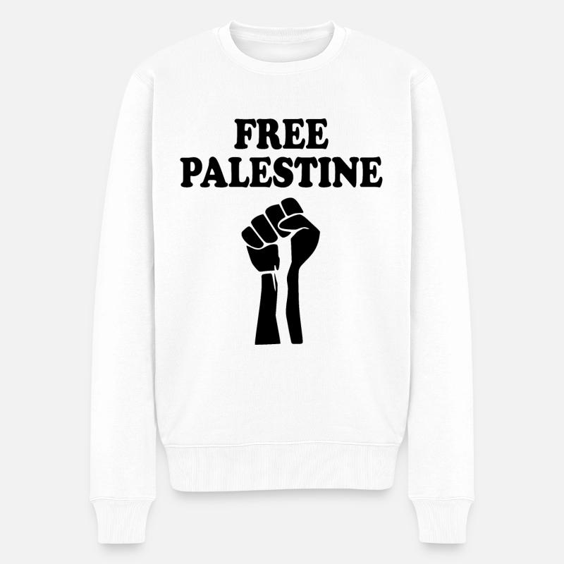Free palestine - Pull Premium bio Homme - blanc