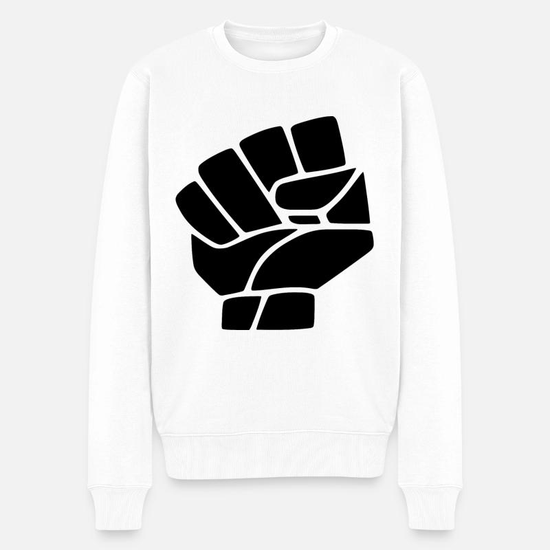 FREIHEIT - Männer Premium Bio Pullover - Weiß