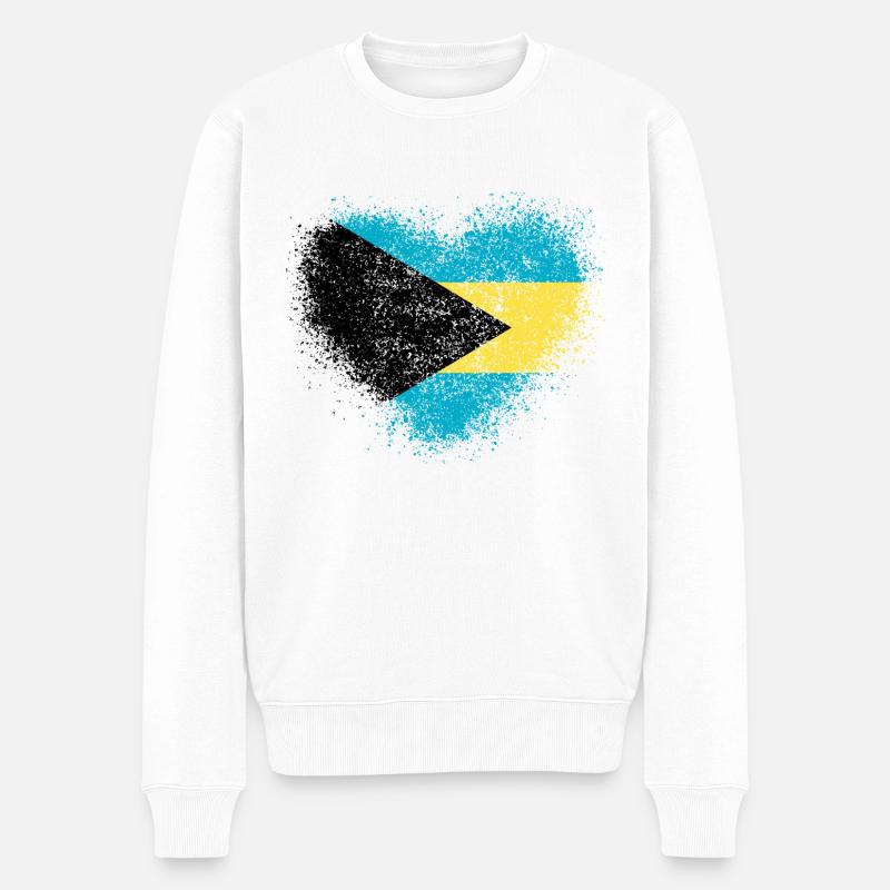 Bahamas - Männer Premium Bio Pullover - Weiß