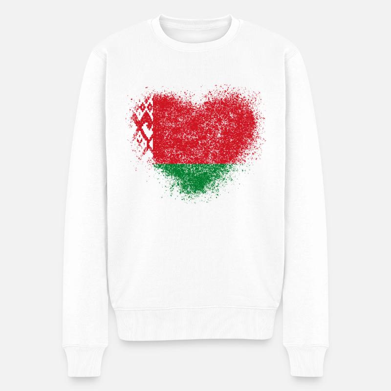Biélorussie - Pull Premium bio Homme - blanc