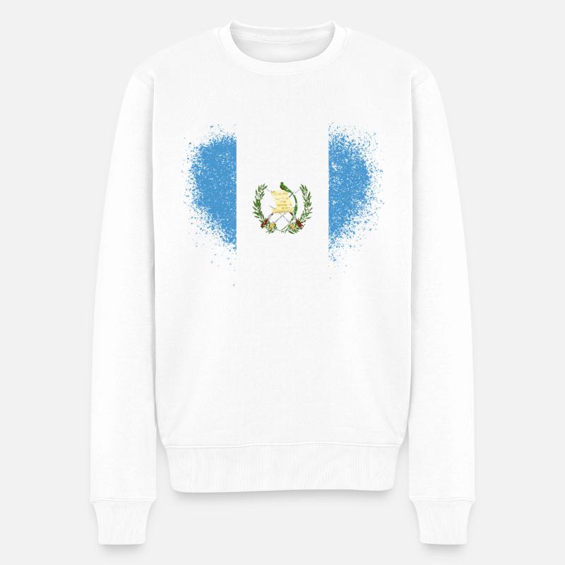 Guatemala - Männer Premium Bio Pullover - Weiß