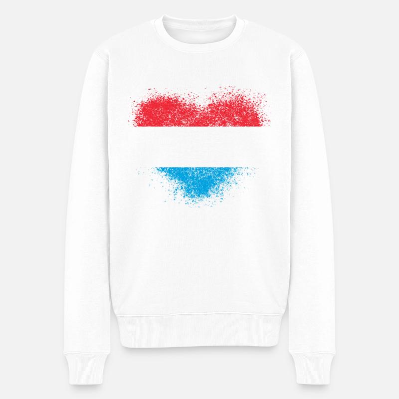Luxemburg - Männer Premium Bio Pullover - Weiß
