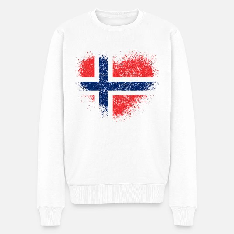 Norvège - Pull Premium bio Homme - blanc