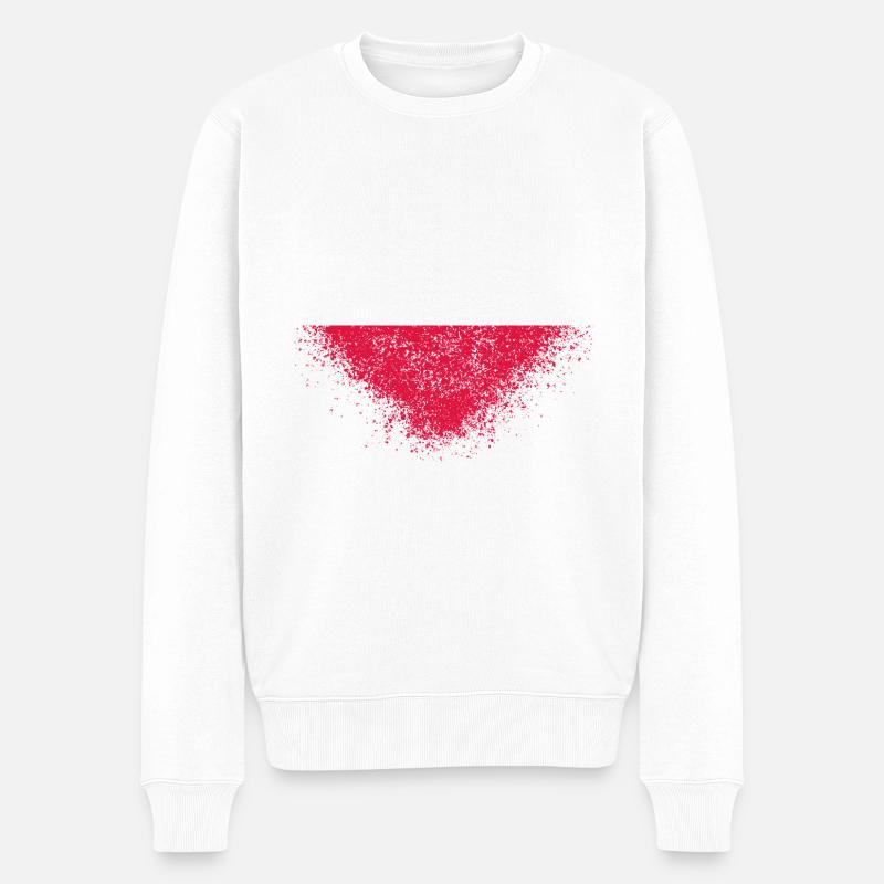 Polen - Männer Premium Bio Pullover - Weiß