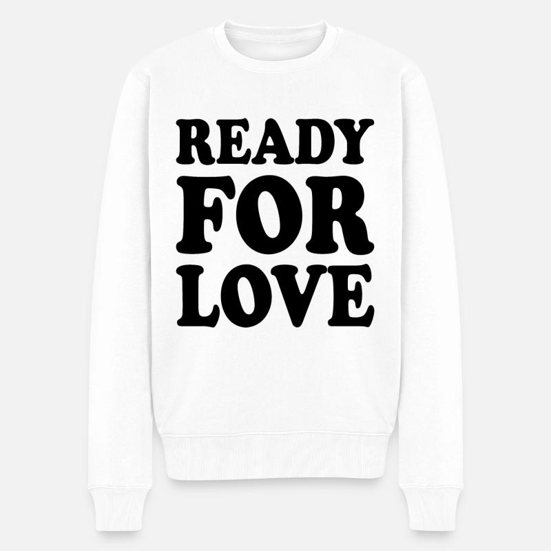 Ready for love - Pull Premium bio Homme - blanc