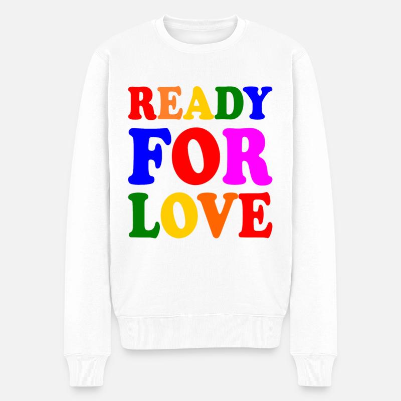Ready for love - Pull Premium bio Homme - blanc