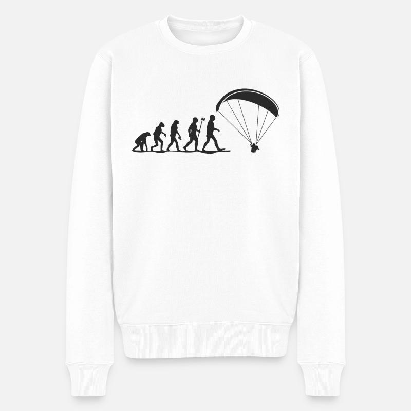 evolution paragliding - Männer Premium Bio Pullover - Weiß