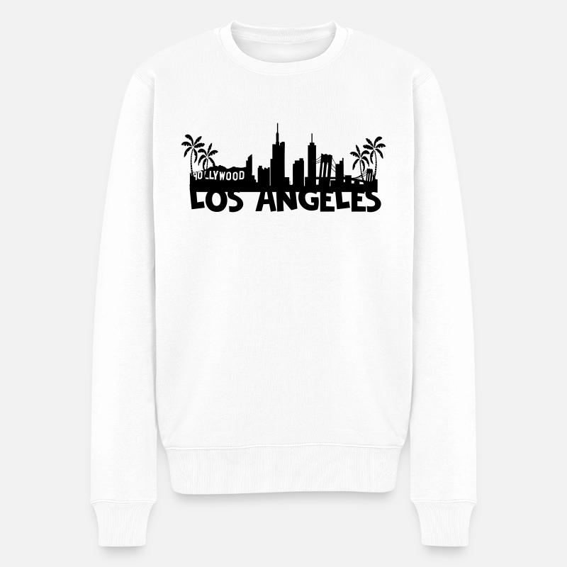 Los Angeles Skyline - Pull Premium bio Homme - blanc