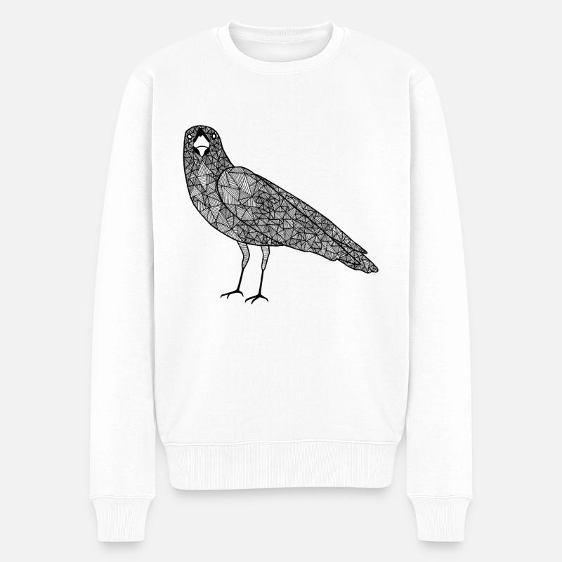 Die Krähe - Männer Premium Bio Pullover - Weiß
