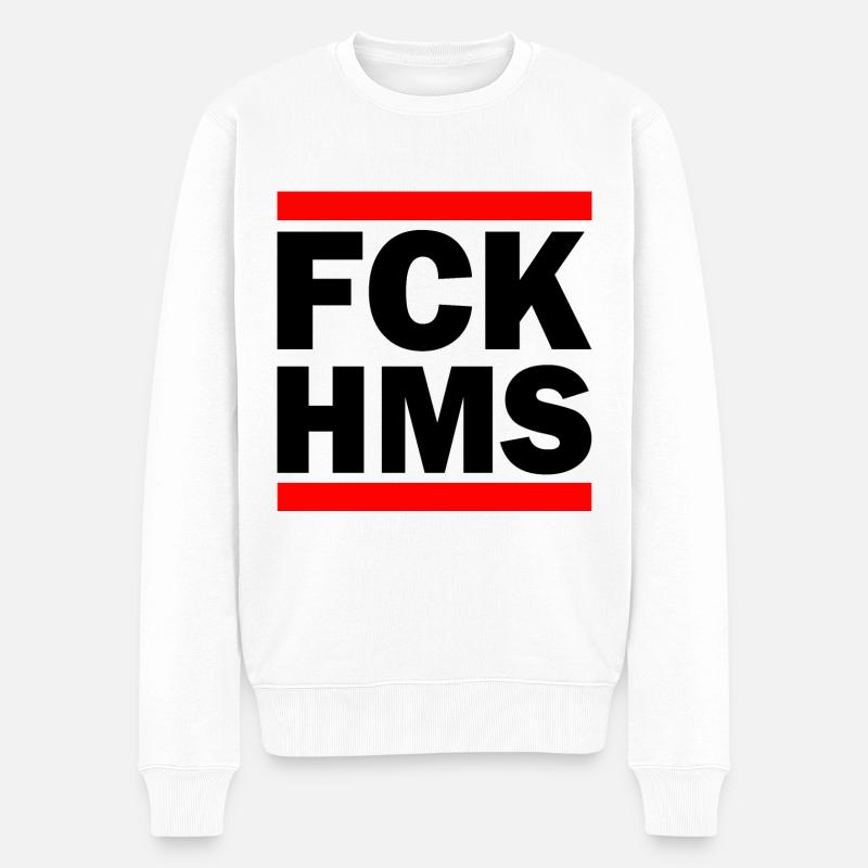 Fck hms - Pull Premium bio Homme - blanc