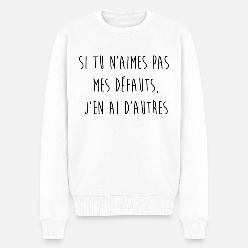 Defauts etc - Pull Premium bio Homme - blanc