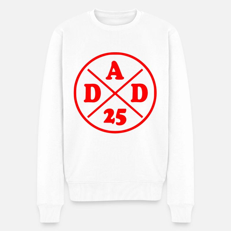 Dad 25 - Männer Premium Bio Pullover - Weiß