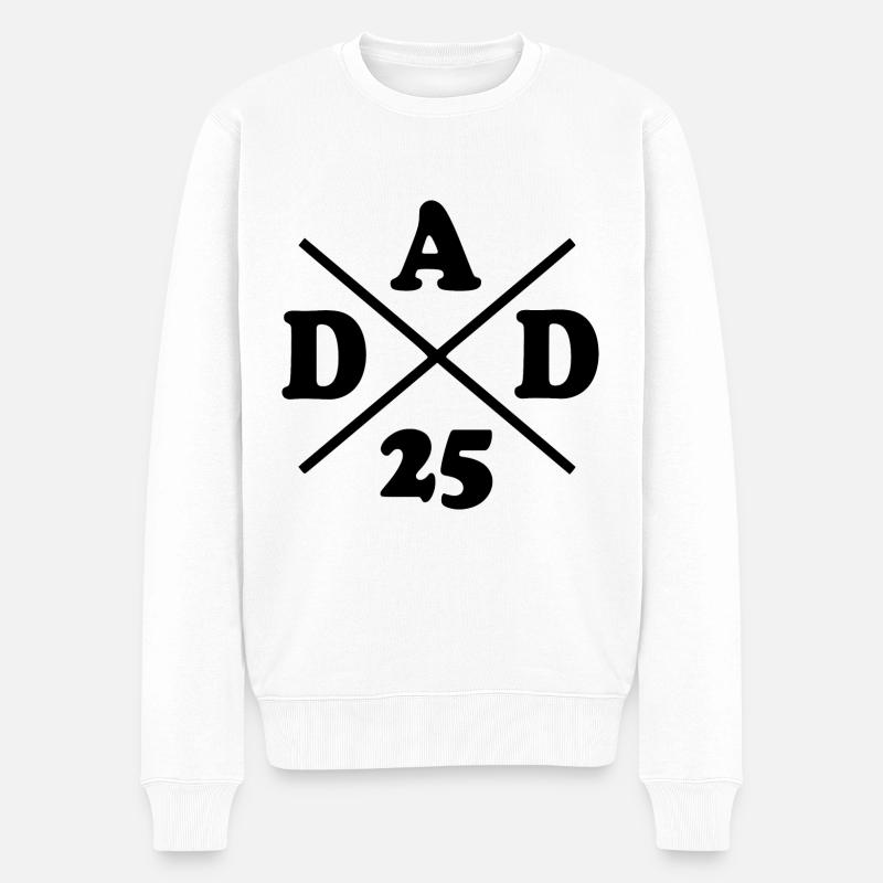 Dad 25 - Männer Premium Bio Pullover - Weiß