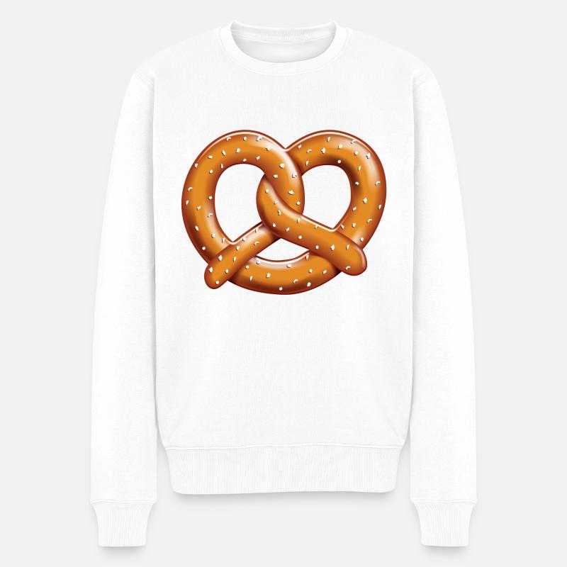 bretzel - Pull Premium bio Homme - blanc