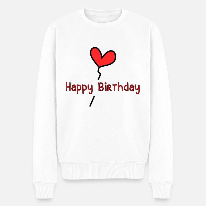 JAHRESTAG. ALLES GUTE ZUM GEBURTSTAG!. ALLES GUTE ZUM GEBURTSTAG!. - Männer Premium Bio Pullover - Weiß