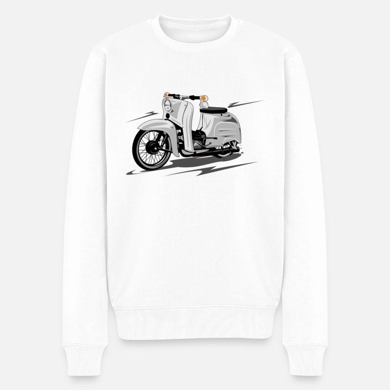 Simson Schwalbe KR51 Roller - Männer Premium Bio Pullover - Weiß