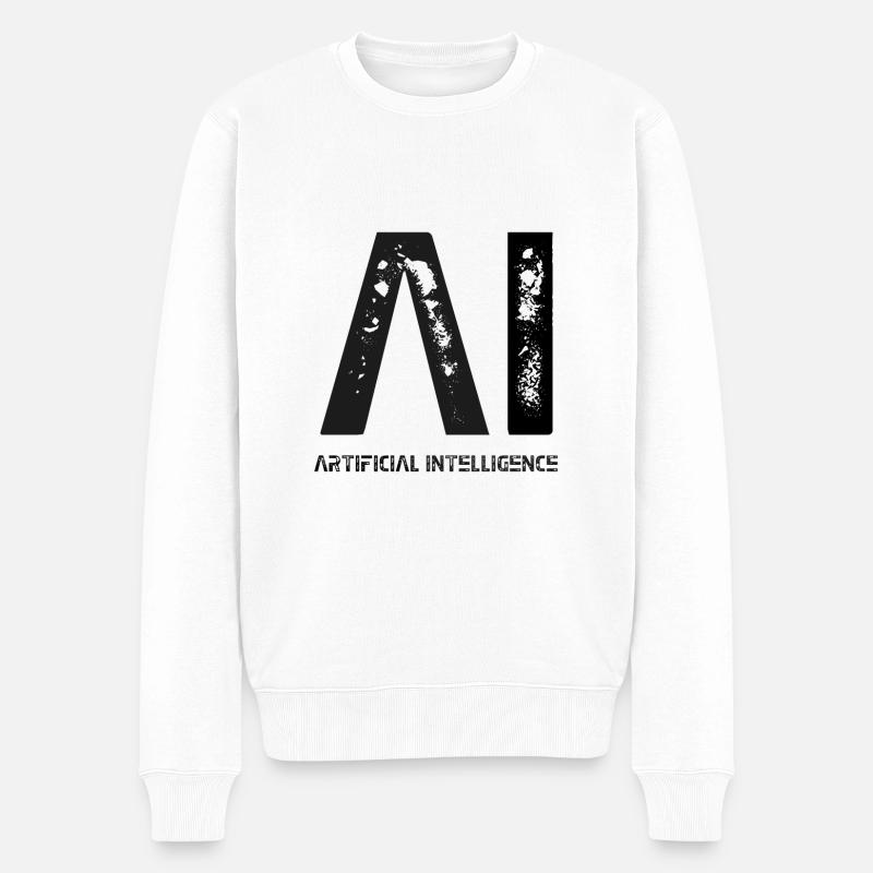 Intelligence artificielle (IA) - Pull Premium bio Homme - blanc