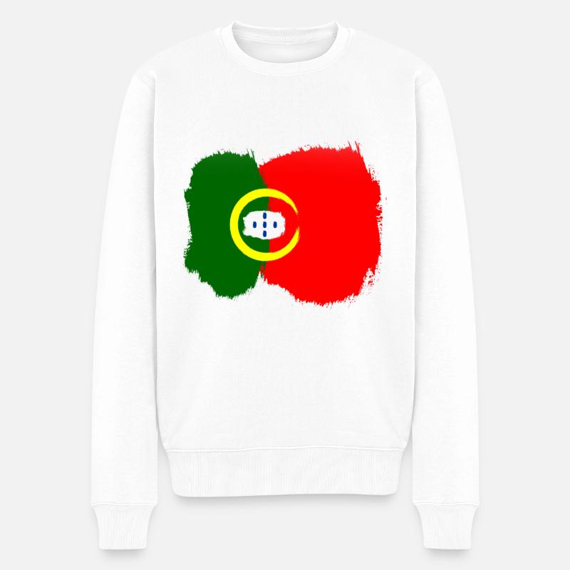 Portugal - Männer Premium Bio Pullover - Weiß