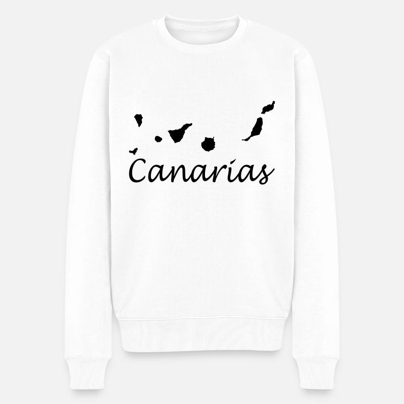 Canary Islands - Männer Premium Bio Pullover - Weiß