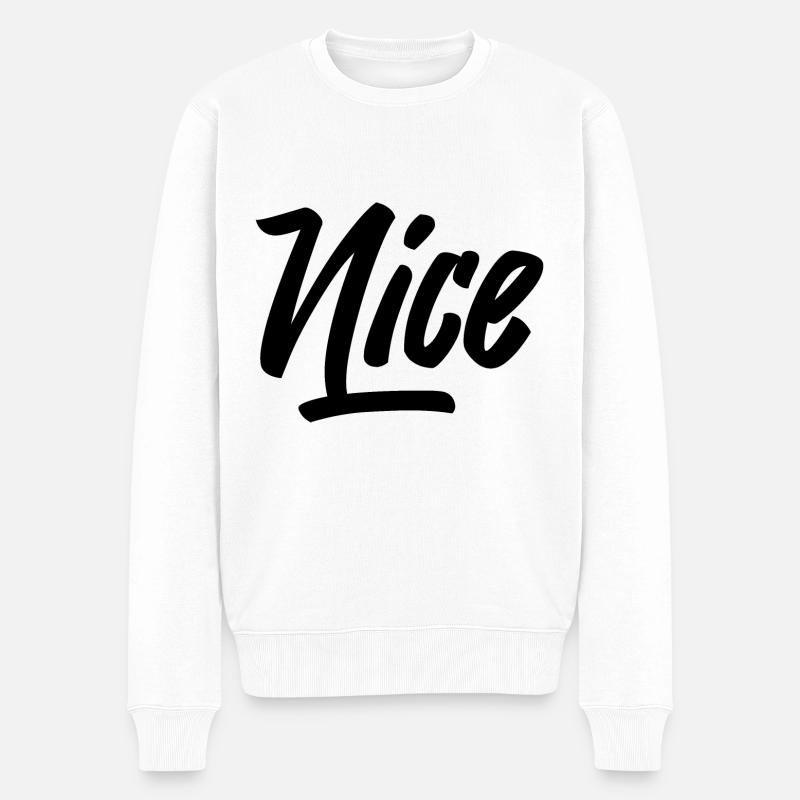 NETT - Männer Premium Bio Pullover - Weiß