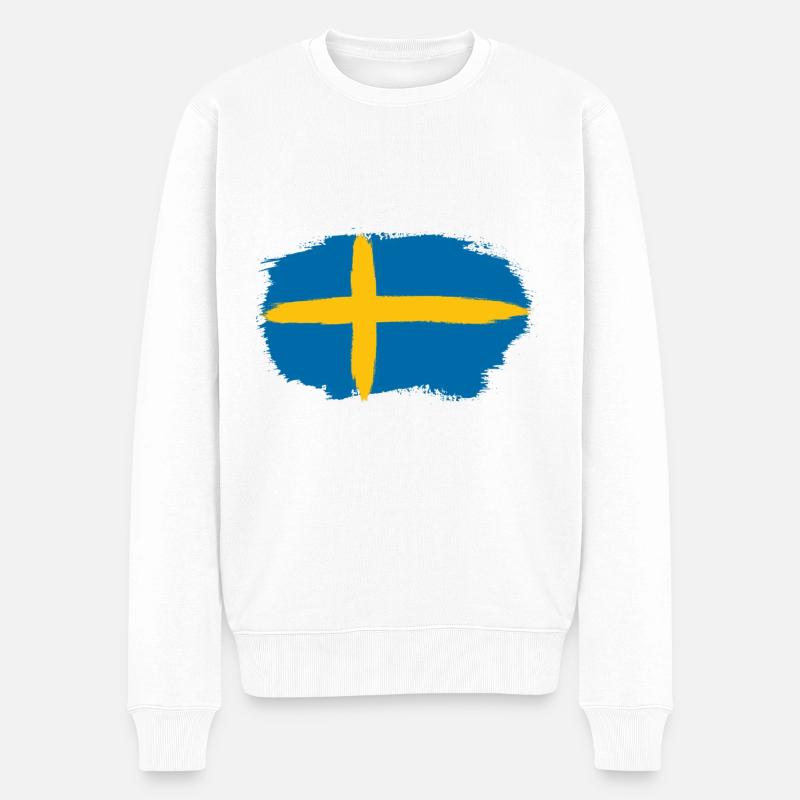 Schweden - Männer Premium Bio Pullover - Weiß