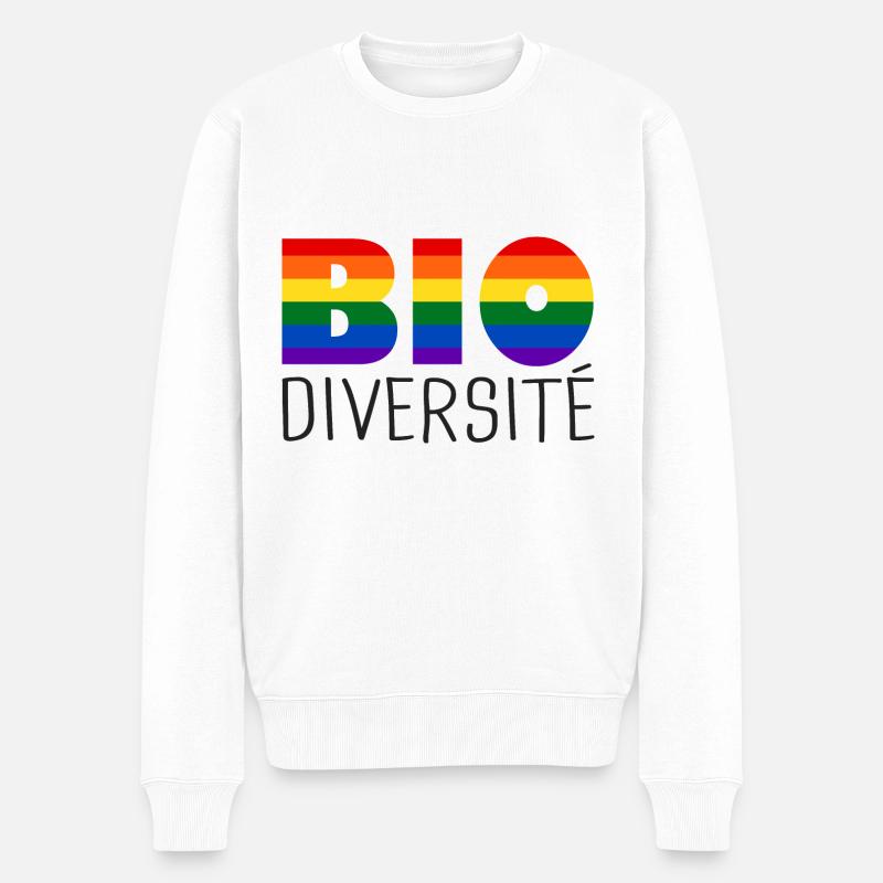 LGBT Bio diversité - Pull Premium bio Homme - blanc