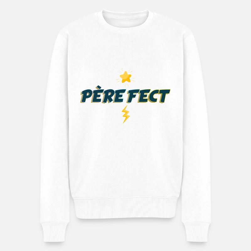 Père fect - Pull Premium bio Homme - blanc