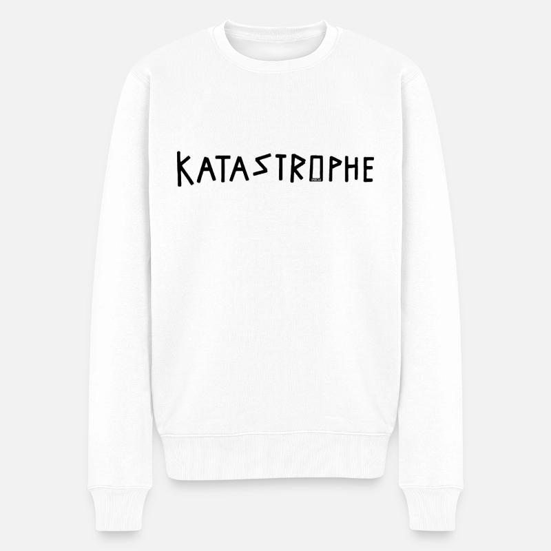 Katastrophe - Männer Premium Bio Pullover - Weiß