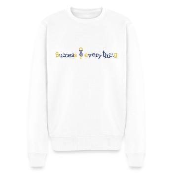 Success over Everything - Männer Premium Bio Pullover - Weiß - Vorne - Thijin (182cm)