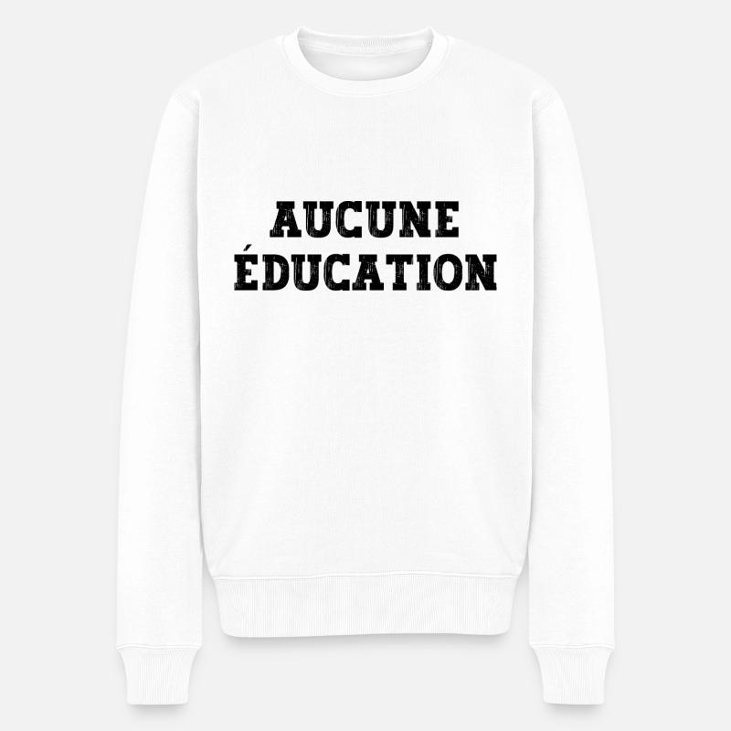 aucune éducation - Pull Premium bio Homme - blanc