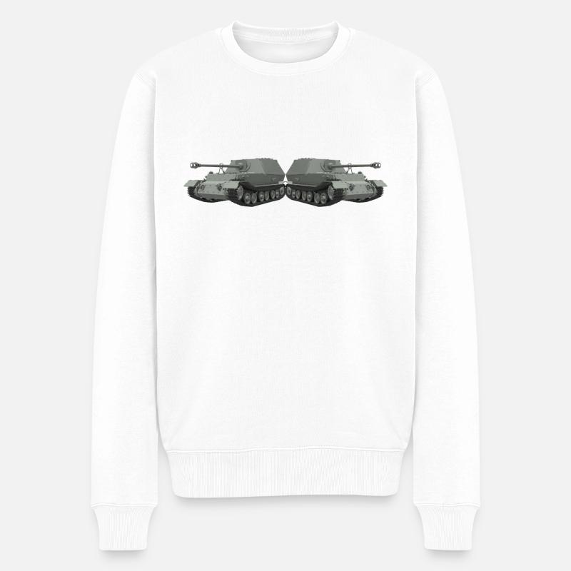 Elephant - Männer Premium Bio Pullover - Weiß