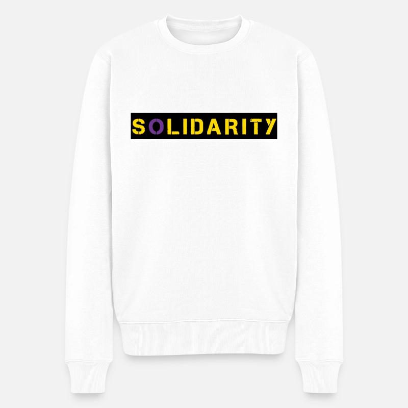 intersexuelle Solidarität - Männer Premium Bio Pullover - Weiß