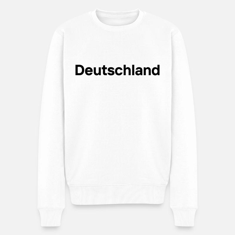 Deutschland - Männer Premium Bio Pullover - Weiß