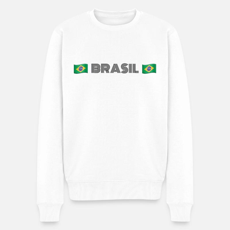 BRASIL - Pull Premium bio Homme - blanc